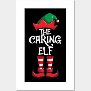 Caring Elf Matching Family Christmas Posters and Art